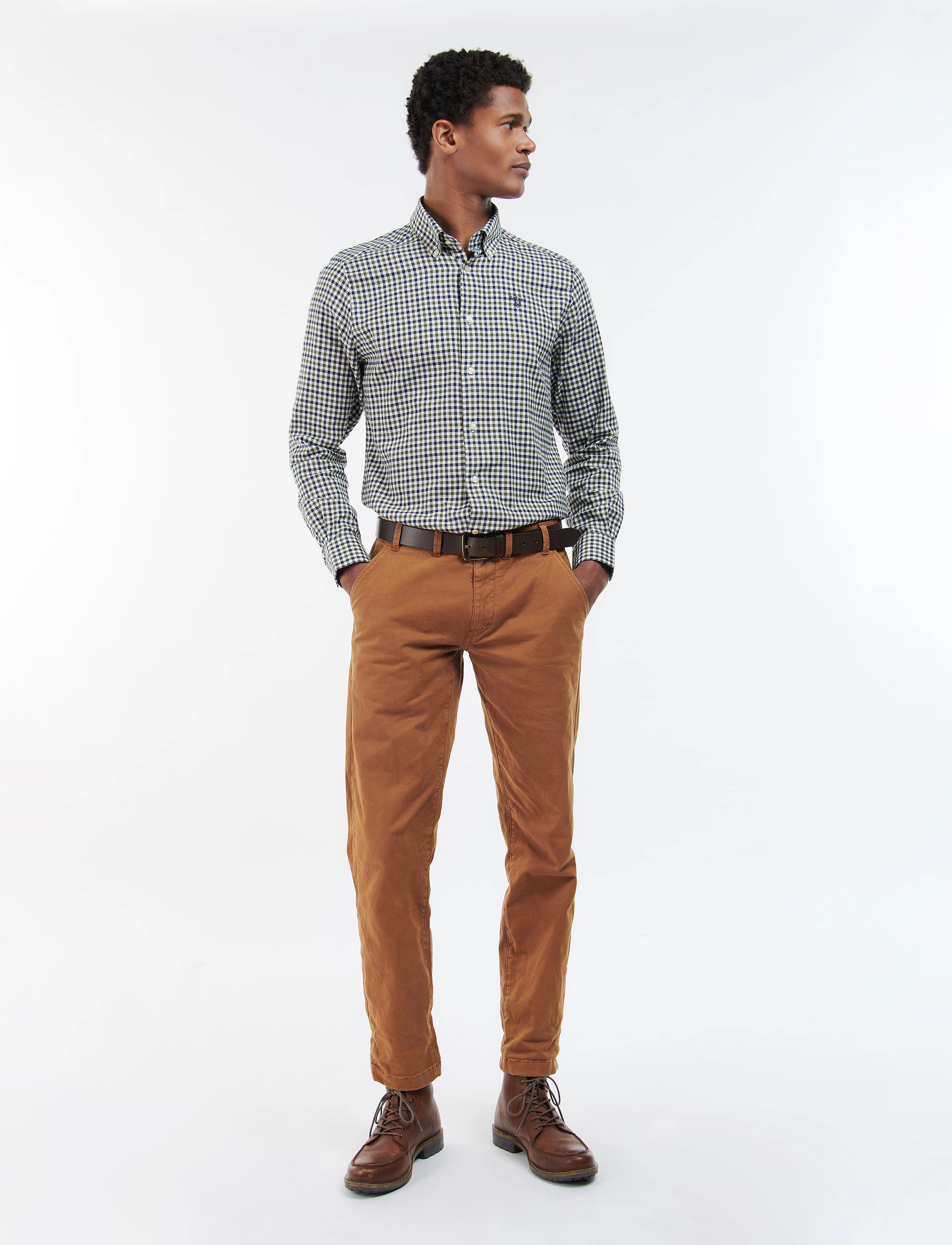 Barbour - Barbour Finkle Tailored Gingham Shirt - olive - 3