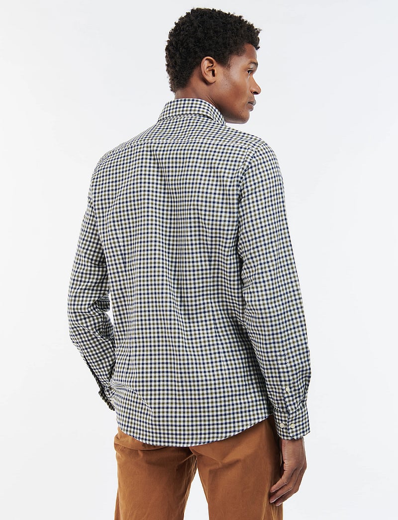 Barbour - Barbour Finkle Tailored Gingham Shirt - tavalised t-särgid - olive - 4