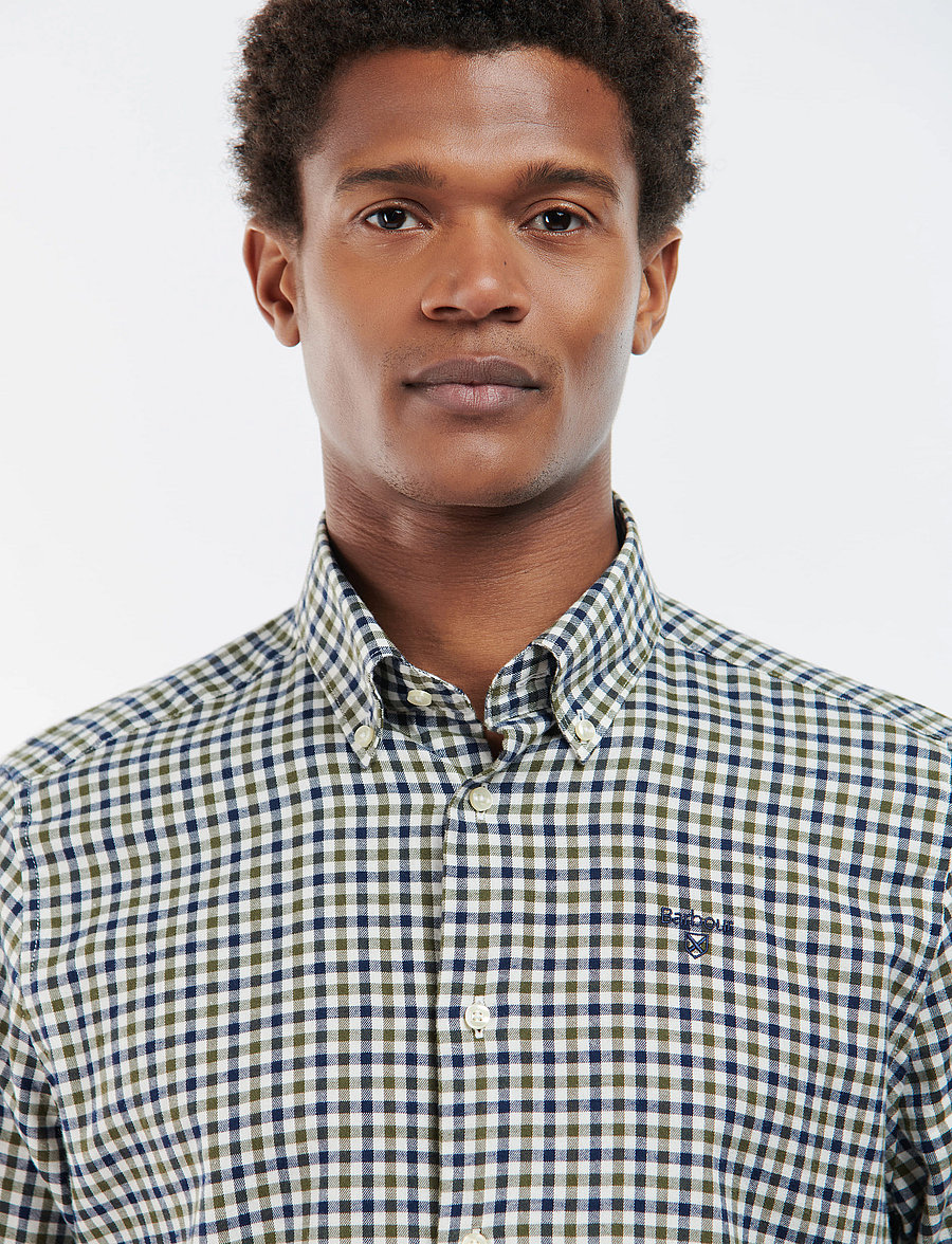Barbour - Barbour Finkle Tailored Gingham Shirt - olive - 5