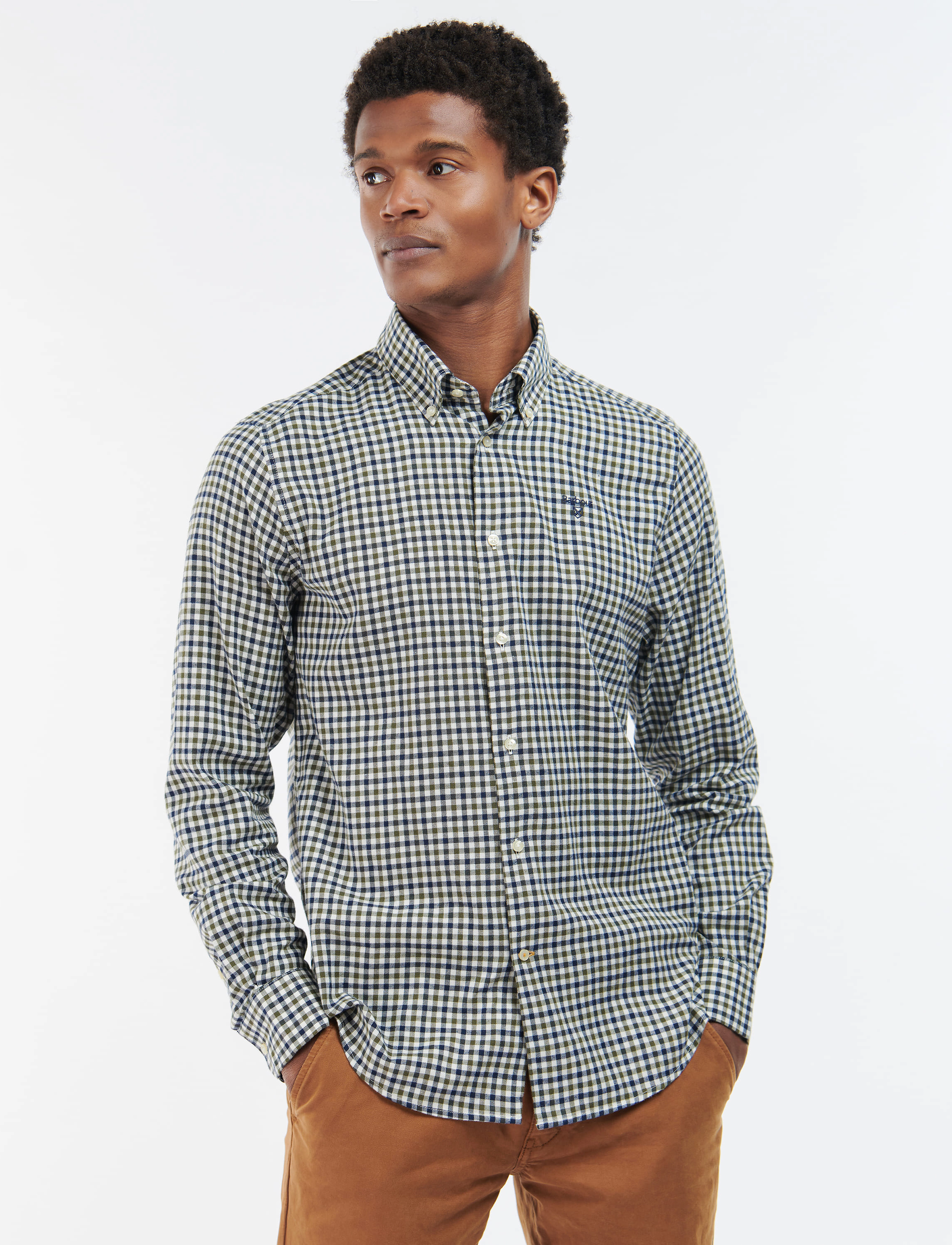 Barbour Finkle Tailored Gingham Shirt casual skjortor herr – bild 5