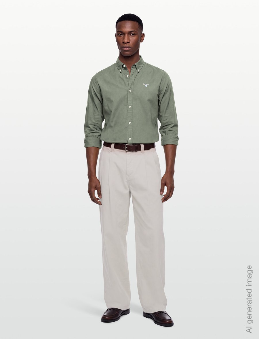 Barbour - Barbour Oxtown Tailored Shirt - oxford skjorter - agave green - 0