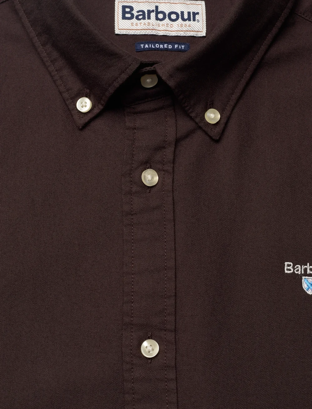 Barbour - Barbour Oxtown Tailored Shirt - basic shirts - brown - 2