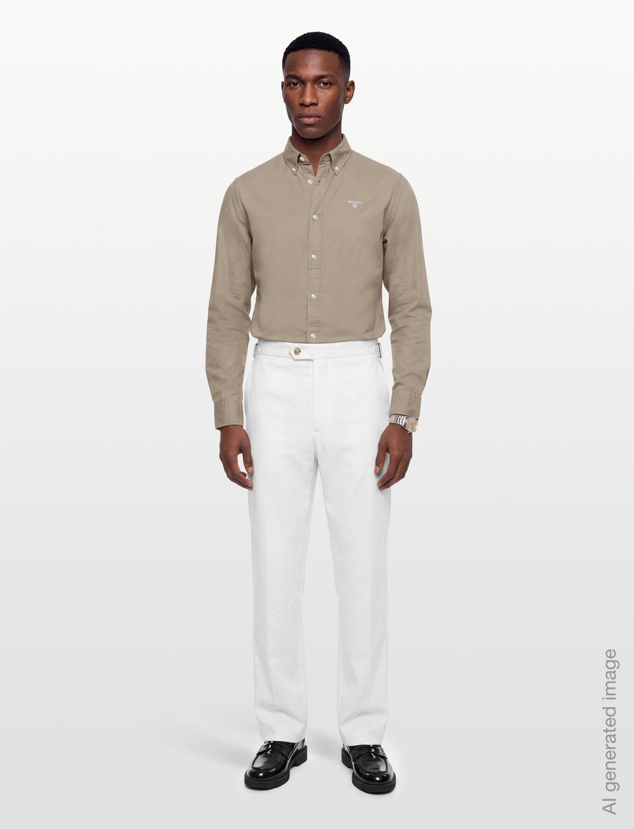 Barbour - Barbour Oxtown Tailored Shirt - oxford-skjortor - washed stone - 0