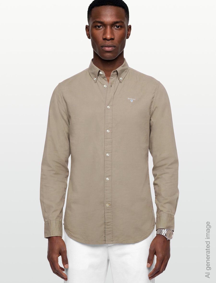 Barbour - Barbour Oxtown Tailored Shirt - oxford-skjortor - washed stone - 3