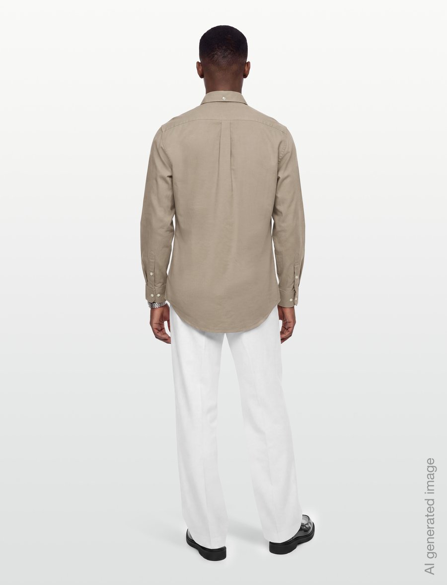 Barbour - Barbour Oxtown Tailored Shirt - oxford-skjortor - washed stone - 4