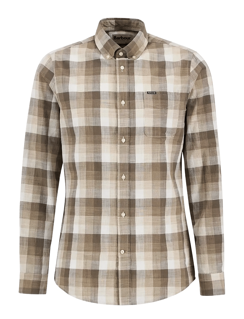 Barbour - Barbour Hillroad Shirt - tavalised t-särgid - stone - 1