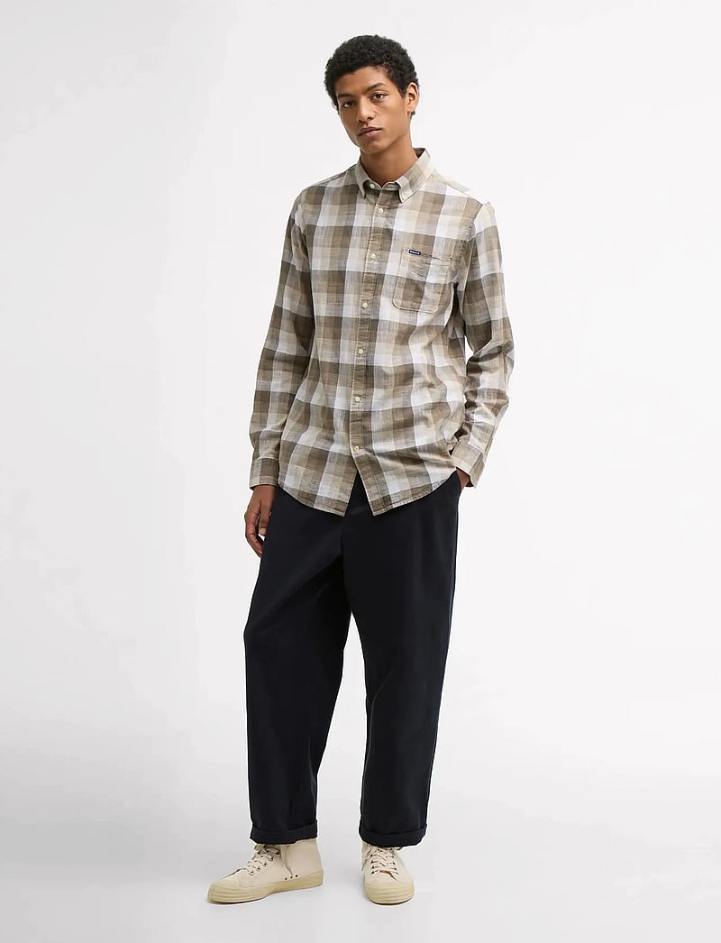 Barbour - Barbour Hillroad Shirt - tavalised t-särgid - stone - 4