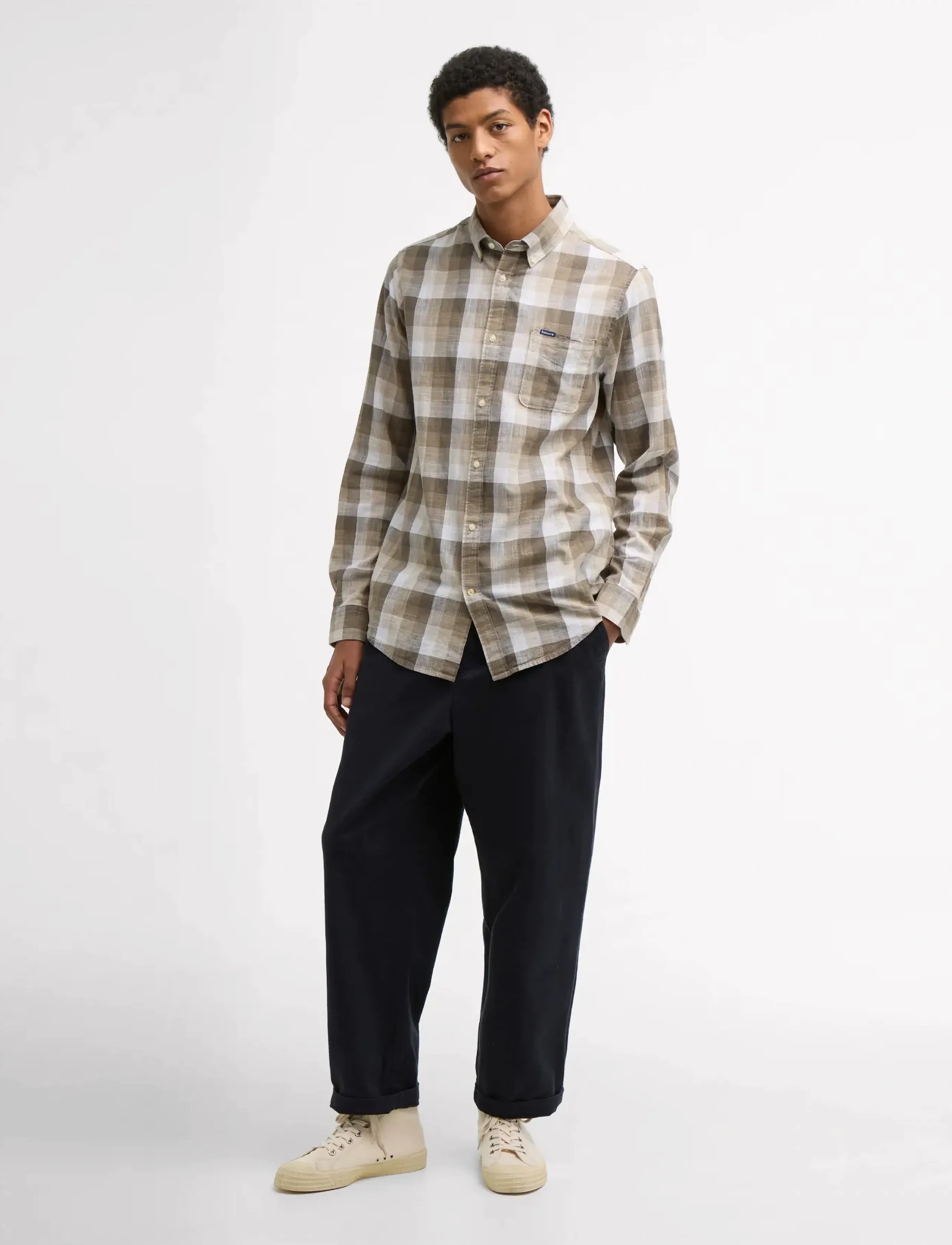 Barbour - Barbour Hillroad Shirt - basic shirts - stone - 4