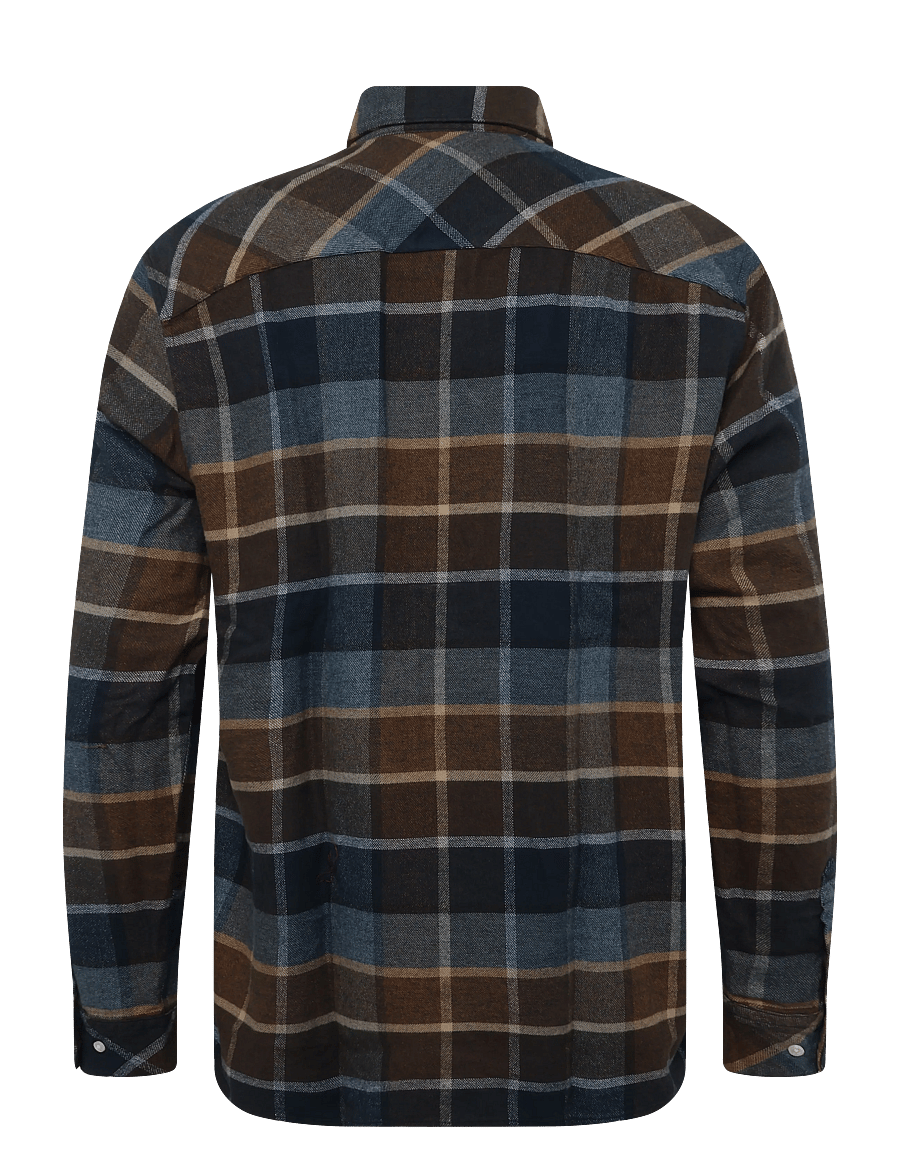 Barbour - Barbour Copswell Relaxed Checked Shirt - dark sand - 1