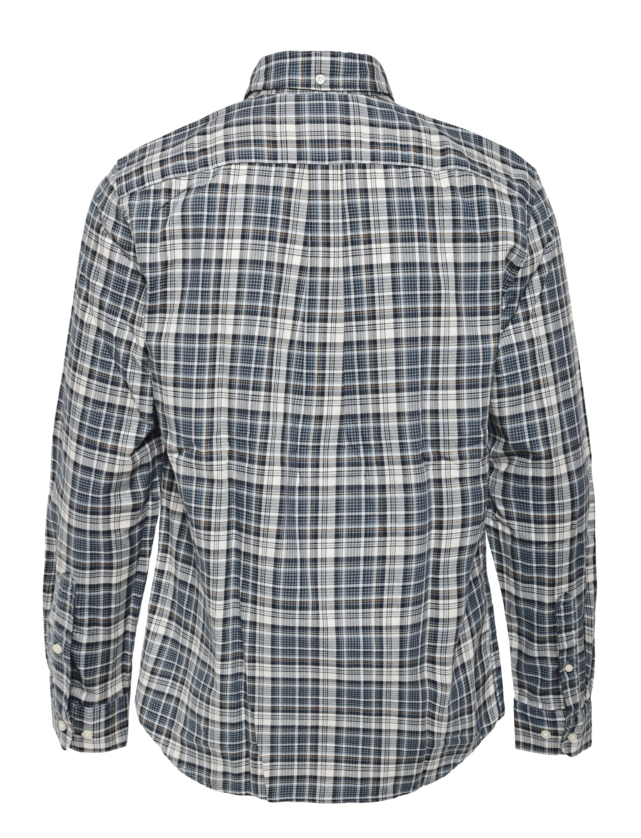 Barbour - Barbour Mosswood Tailored Fit Checked Shirt - rutiga skjortor - navy - 1