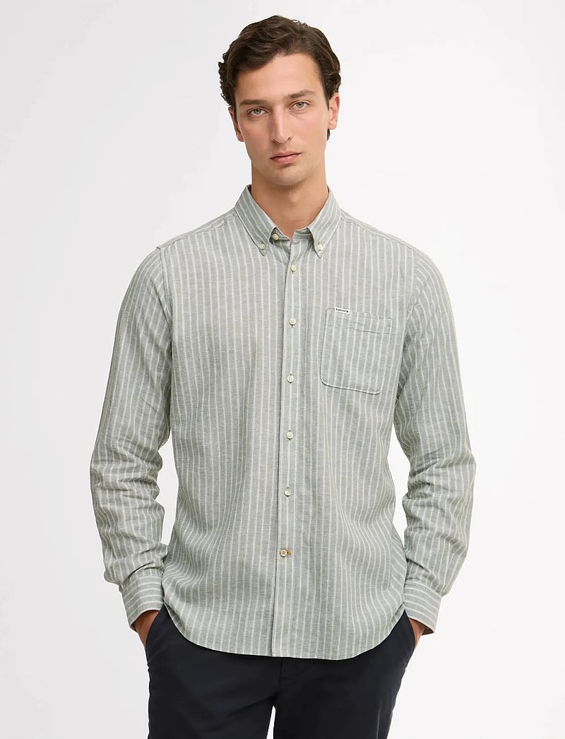 Barbour - Barbour Nelson Striped - basic skjorter - bleached olive - 0