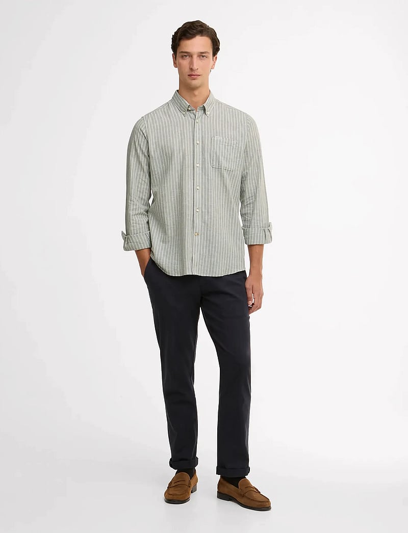 Barbour - Barbour Nelson Striped - basic skjorter - bleached olive - 4
