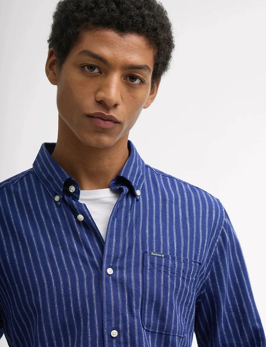 Barbour - Barbour Nelson Striped - tavalised t-särgid - indigo - 3