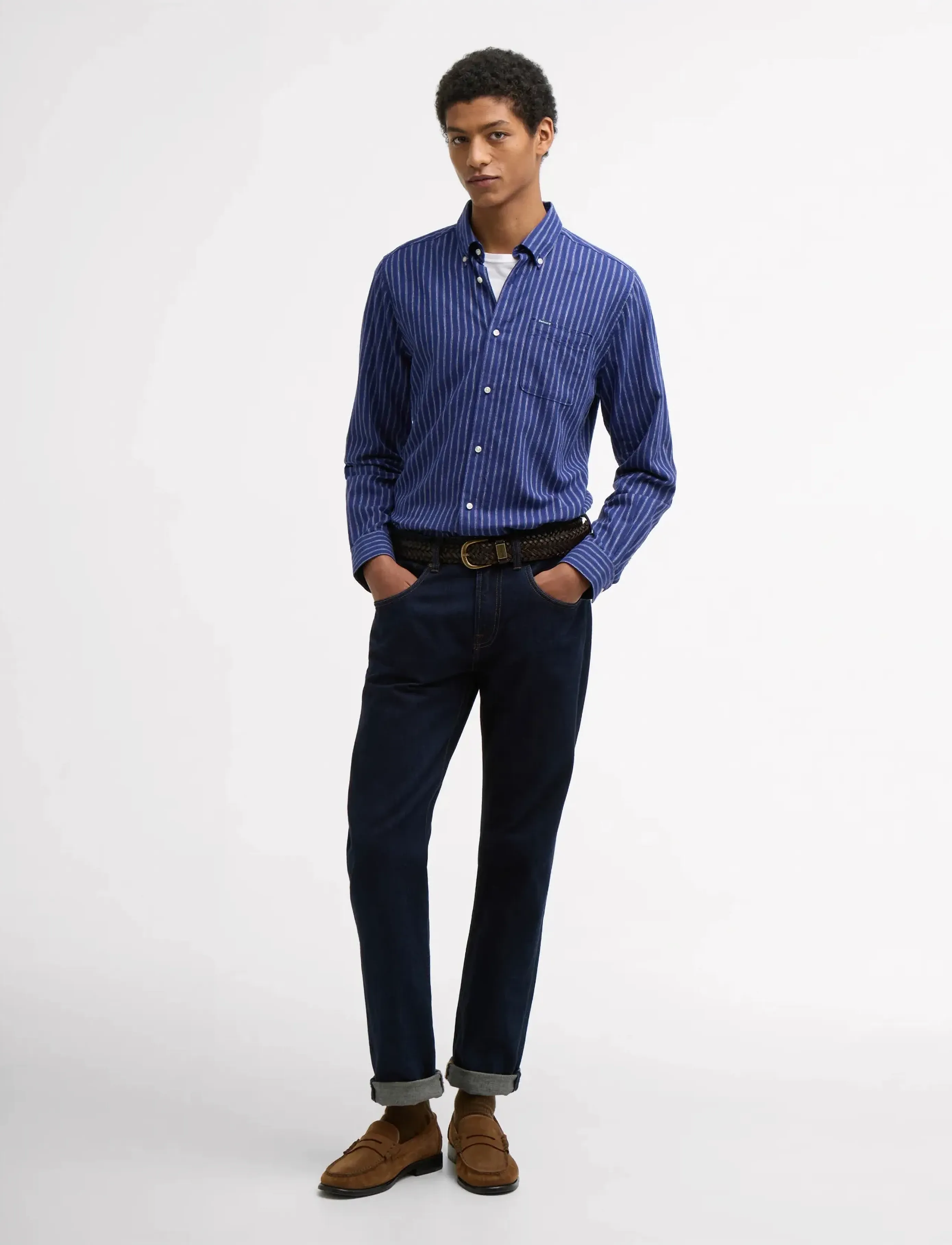 Barbour - Barbour Nelson Striped - tavalised t-särgid - indigo - 4