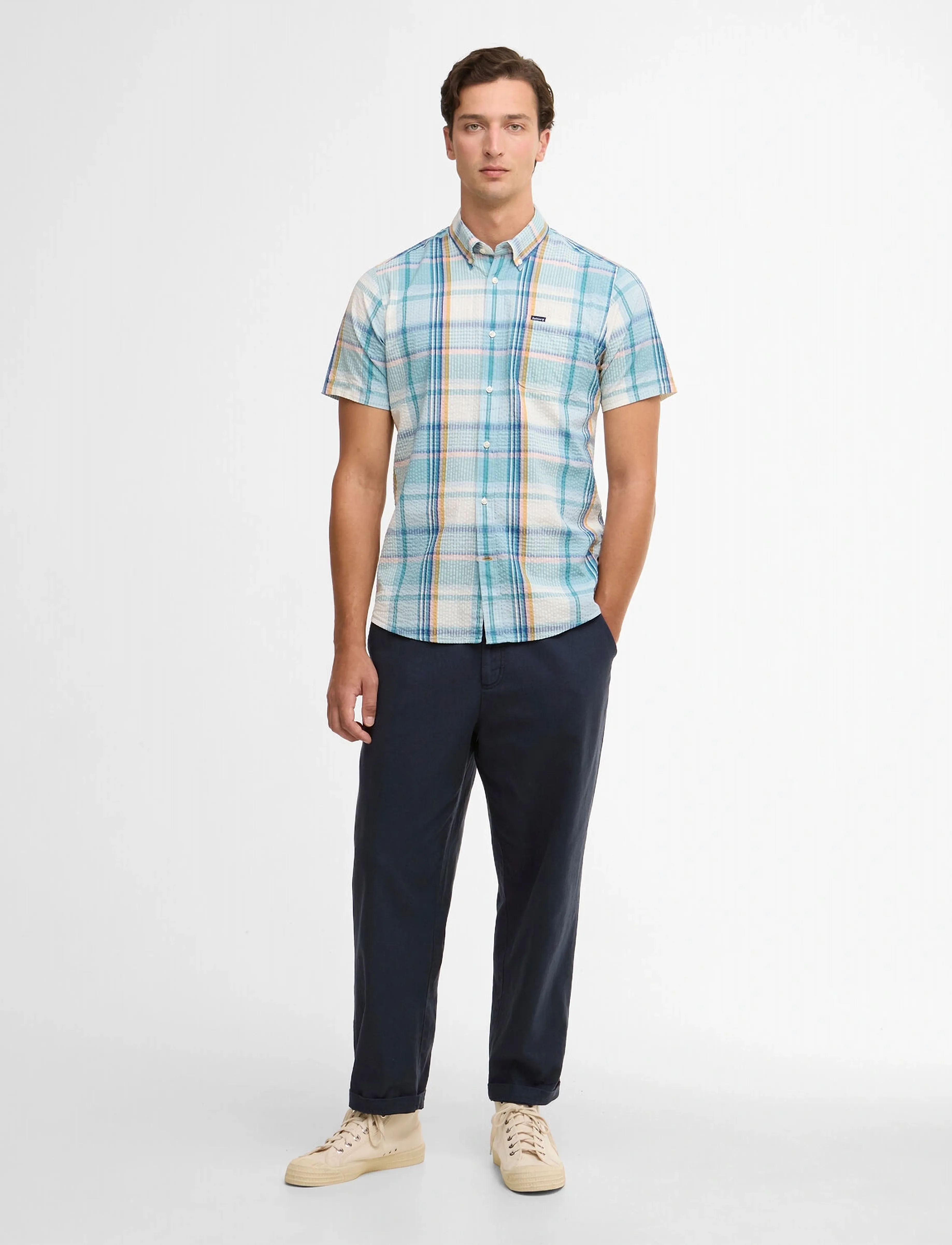 Barbour - Barbour Rockcliffe Sh - basic shirts - light teal - 4