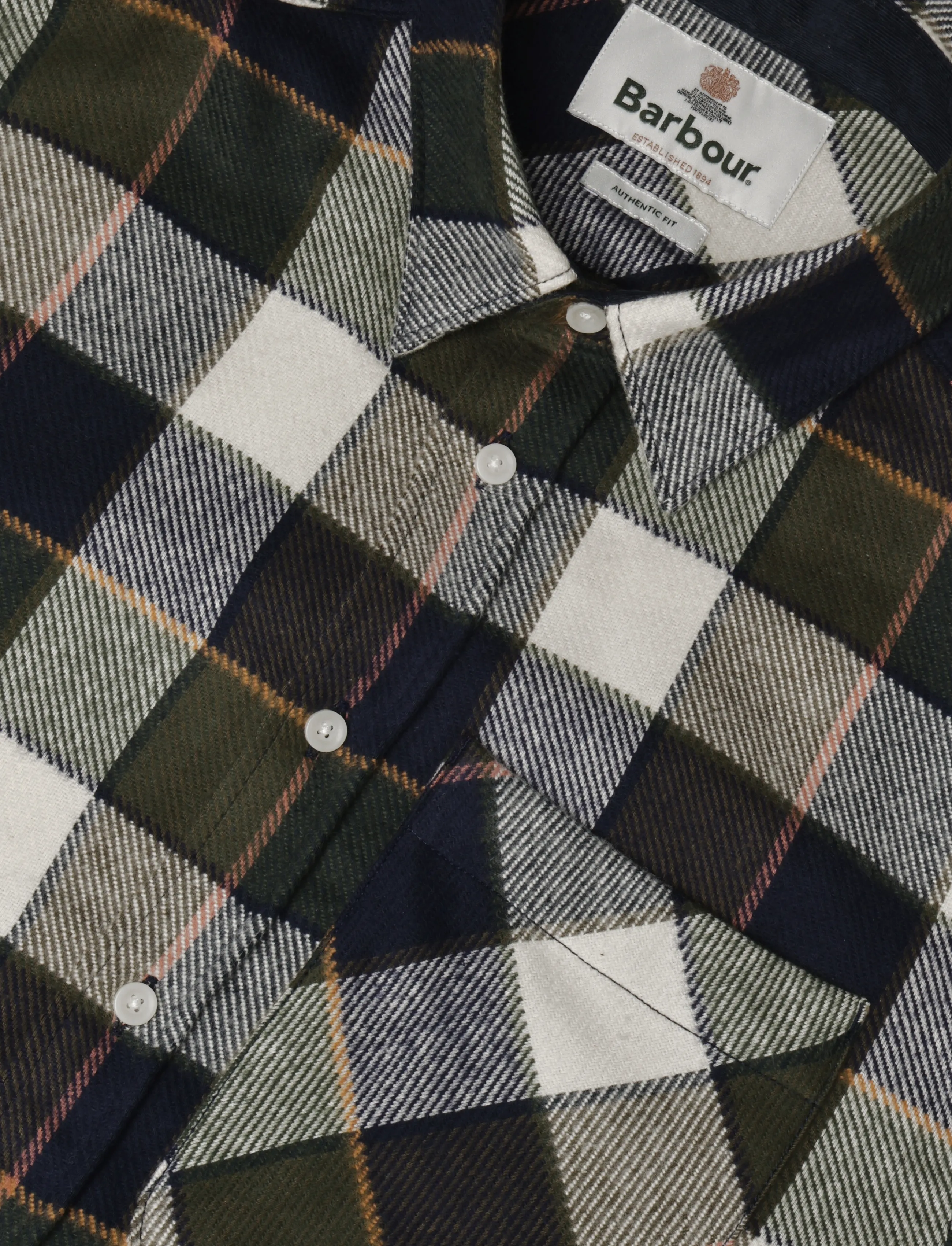 Barbour - Barbour Bannock Authentic Highland Check Flannel Shirt - olive - 2