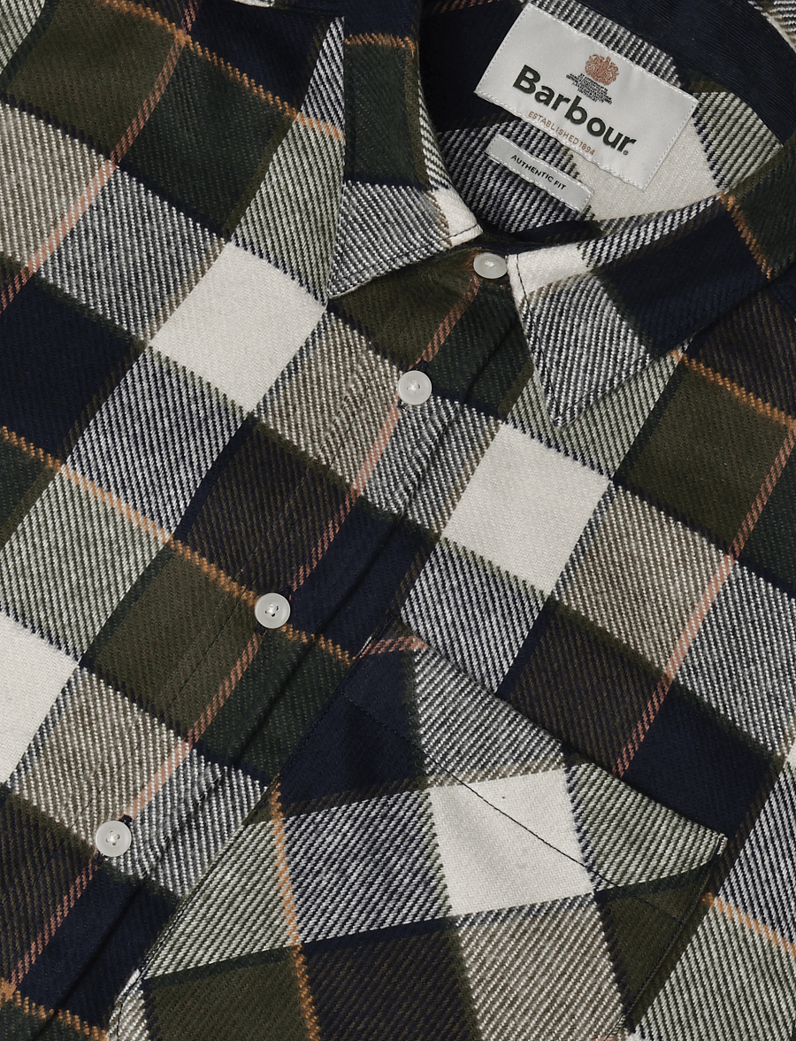 Barbour - Barbour Bannock Authentic Highland Check Flannel Shirt - olive - 2