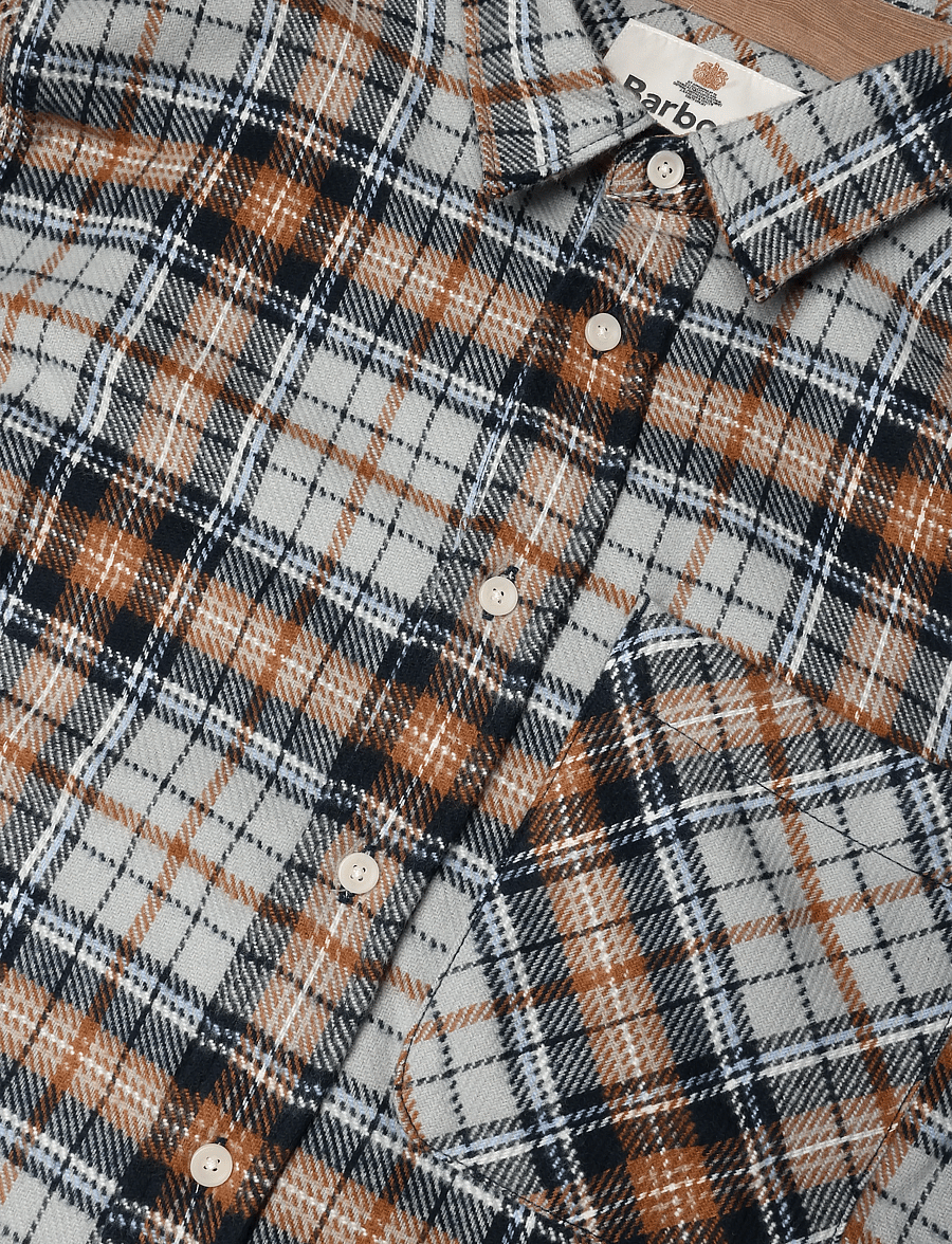 Barbour - Barbour Afton Authentic Highland Check Flannel Shirt - grey marl - 2