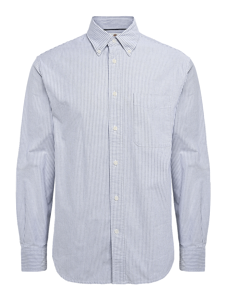 Barbour - Barbour Authentic Striped Oxford Shirt - stribede skjorter - blue - 0