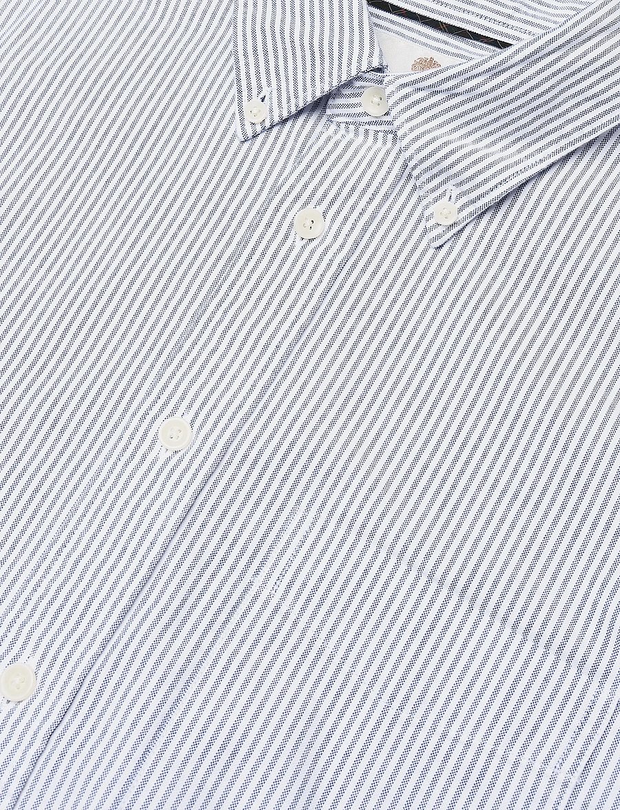 Barbour - Barbour Authentic Striped Oxford Shirt - stribede skjorter - blue - 2