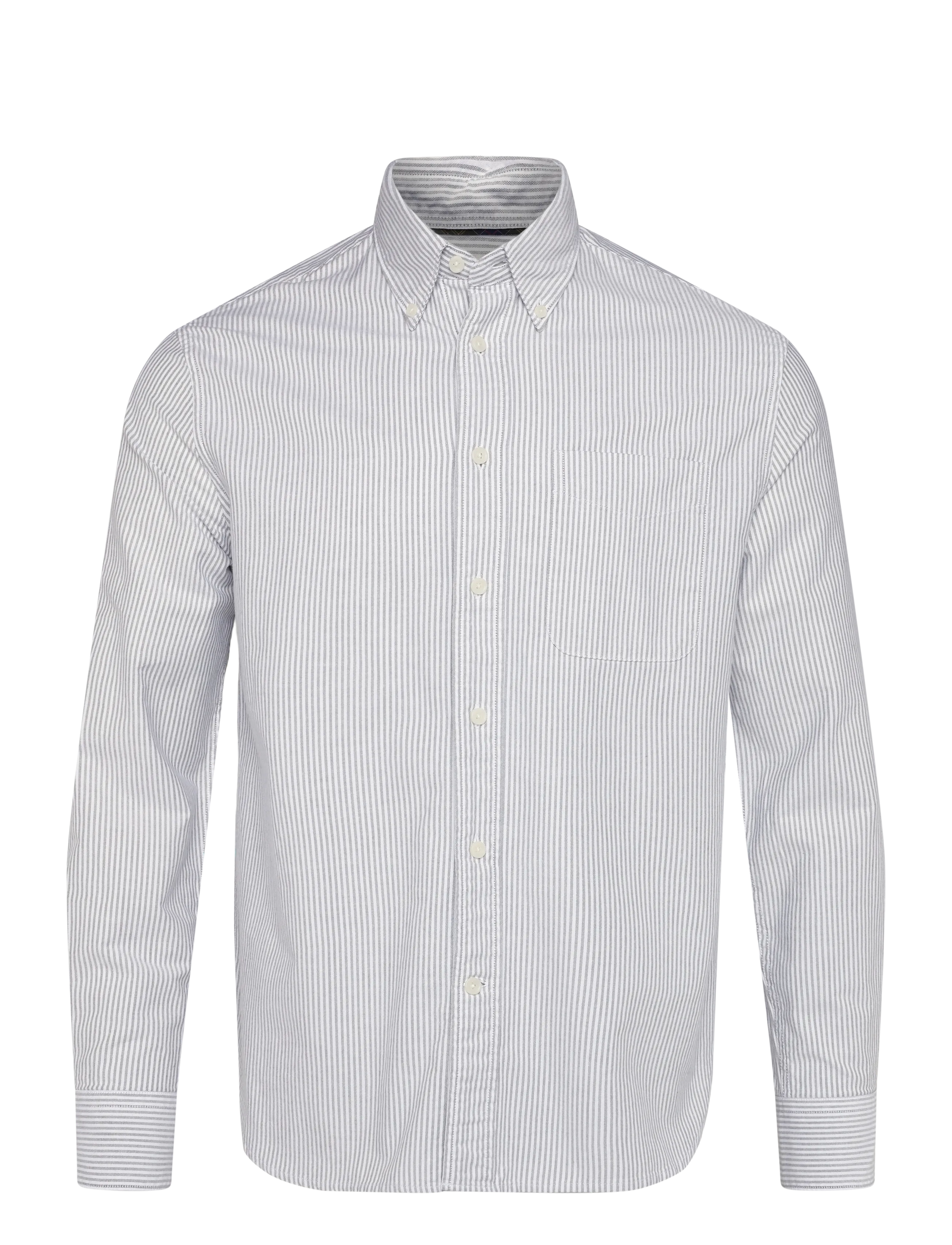 Barbour Barbour Authentic Striped Oxford Shirt - Striped shirts - FOREST / white