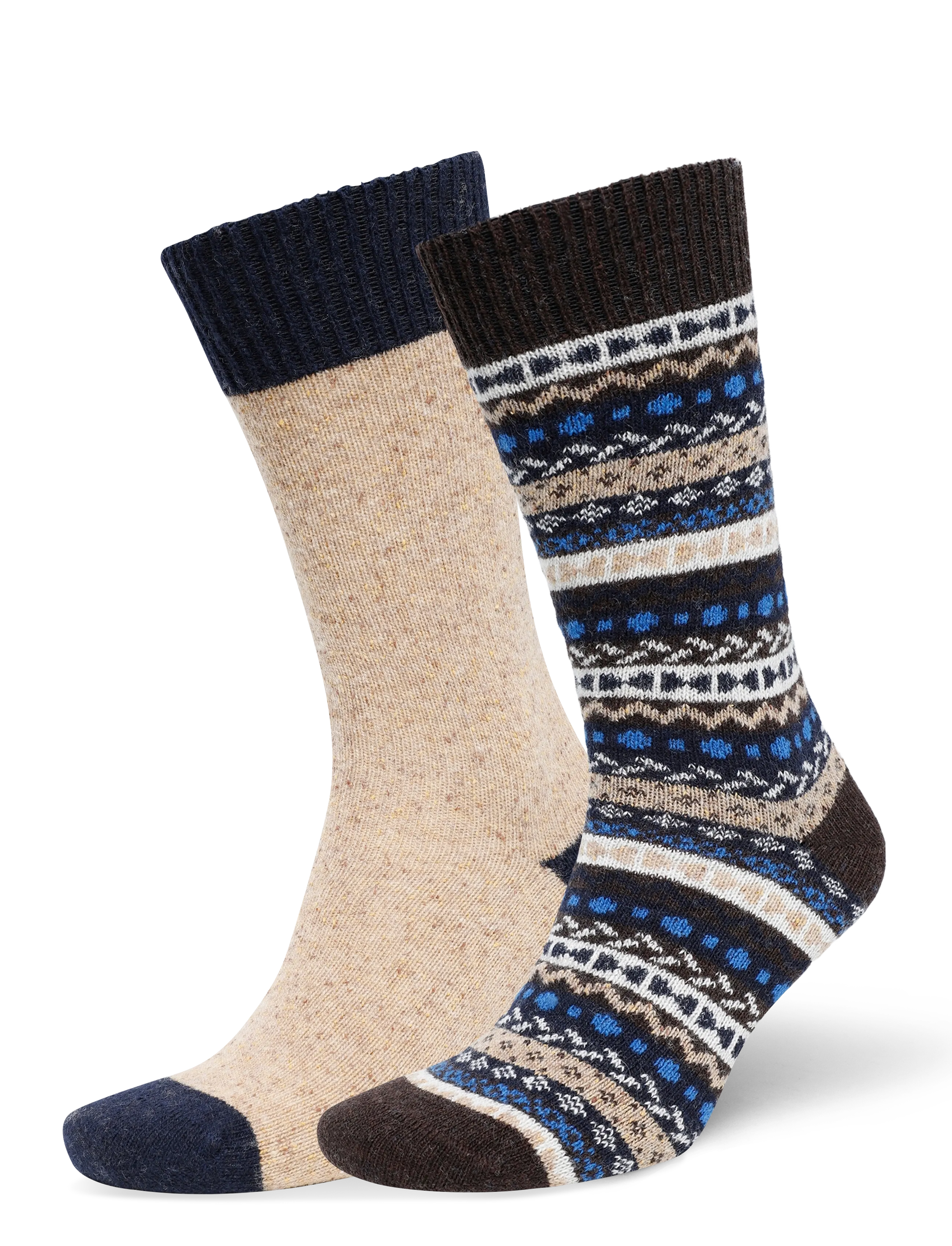 Barbour Barbour Fair Isle Sock 2 Pack - Designers - BIRCHWOOD / beige