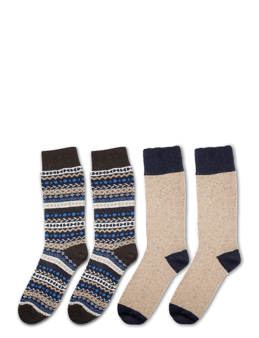 Barbour - Barbour Fair Isle Sock 2 Pack - sokker - birchwood - 1