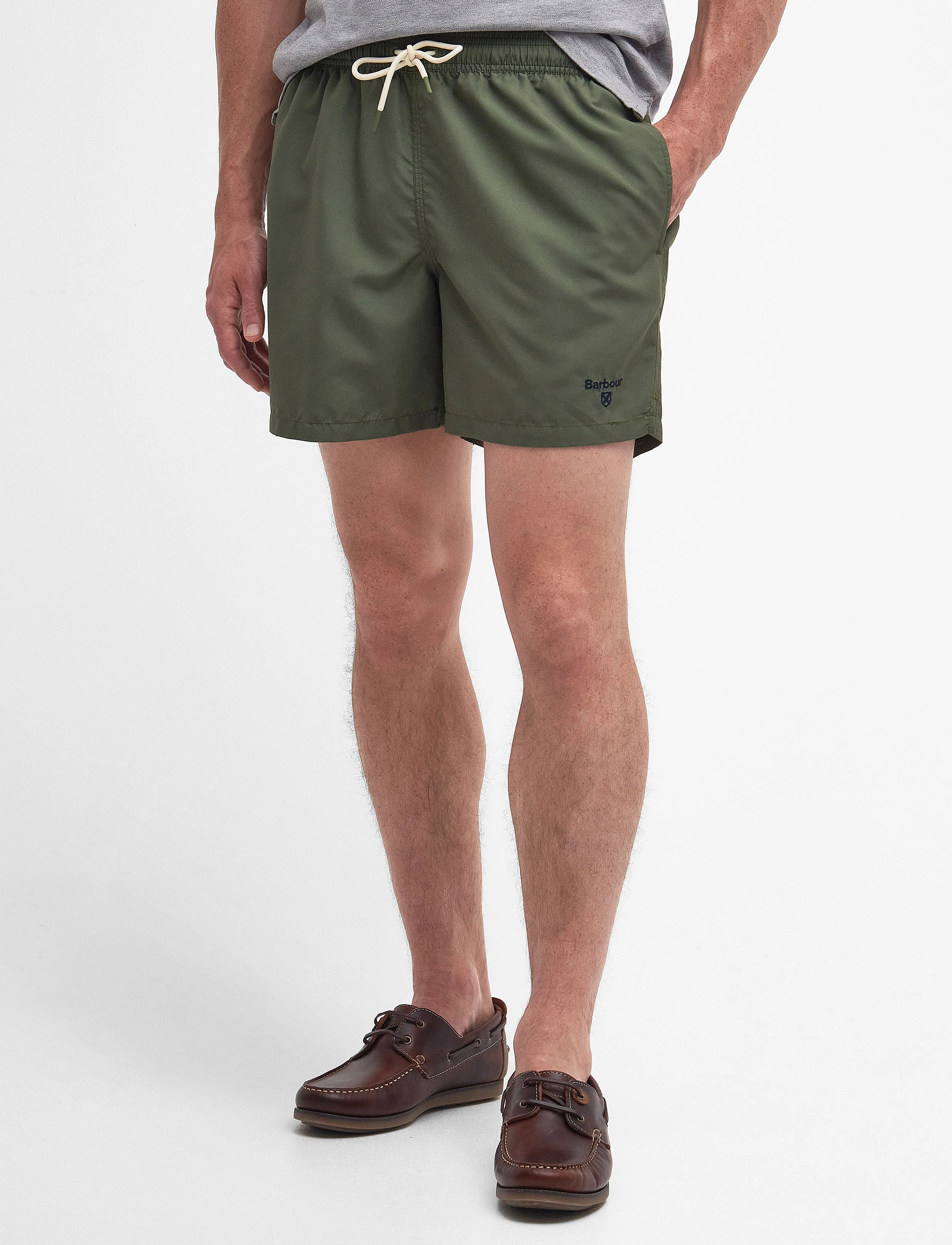 Barbour - Barbour Staple Logo Sw - casual shorts - olive - 2