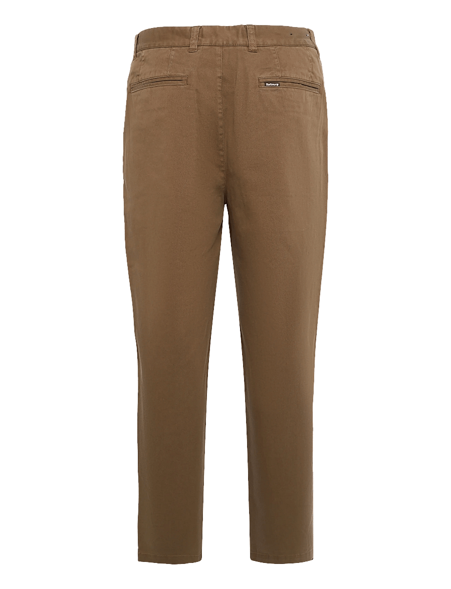 Barbour - Barbour Washed Stretch Twill Tailored Trouser - chinos - dark sand - 1