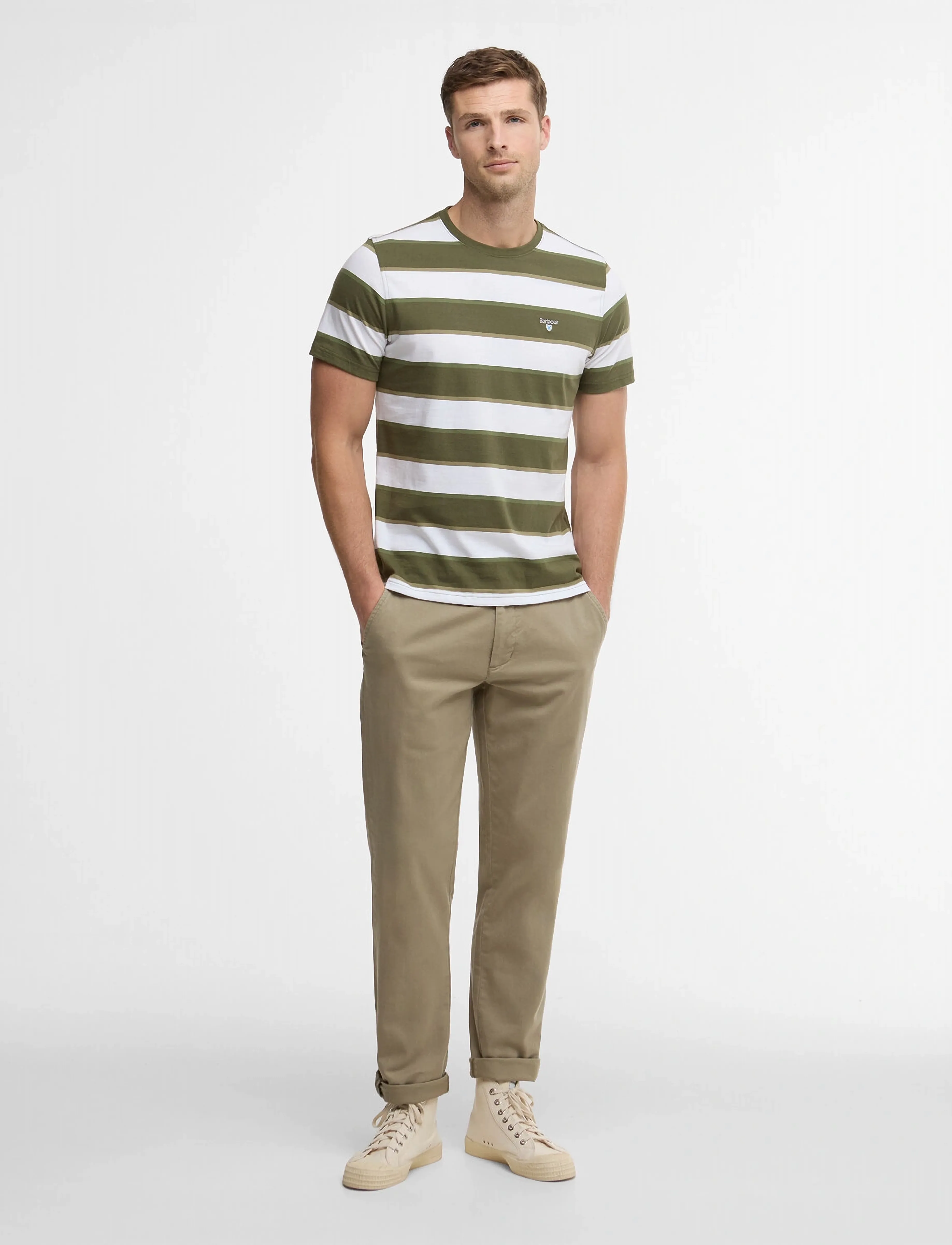 Barbour - Barbour Washed TF Trou - chino püksid - grey olive - 0