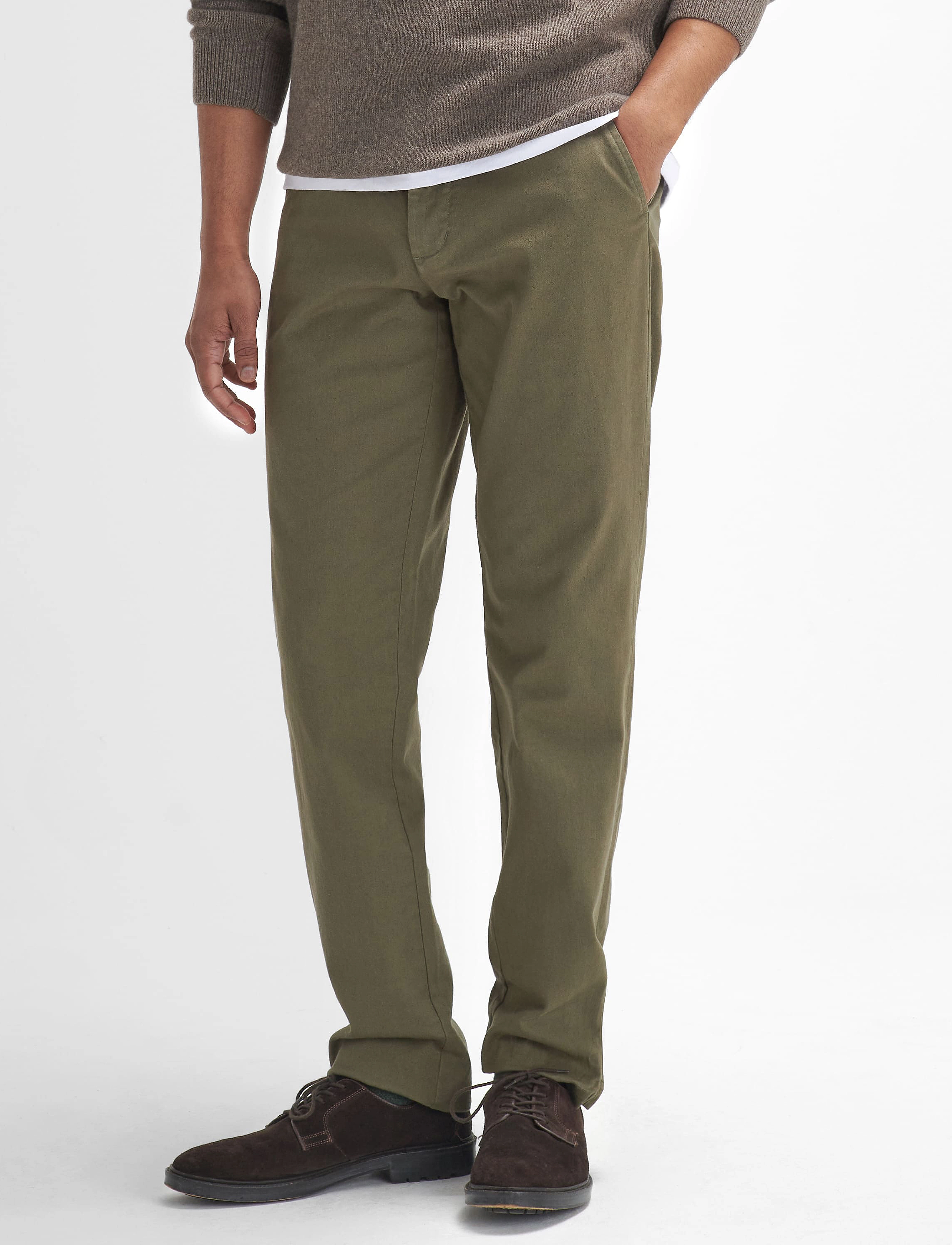 Barbour - Barbour Washed TF Trou - chino stila bikses - olive - 2