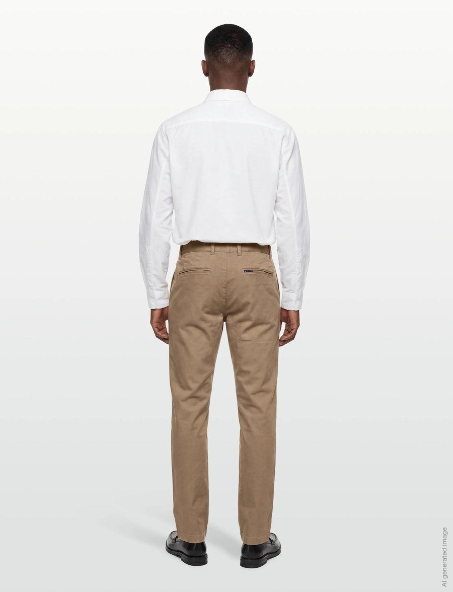 Barbour - Barbour Washed Stretch Twill Tailored Trouser - chinos - washed stone - 4