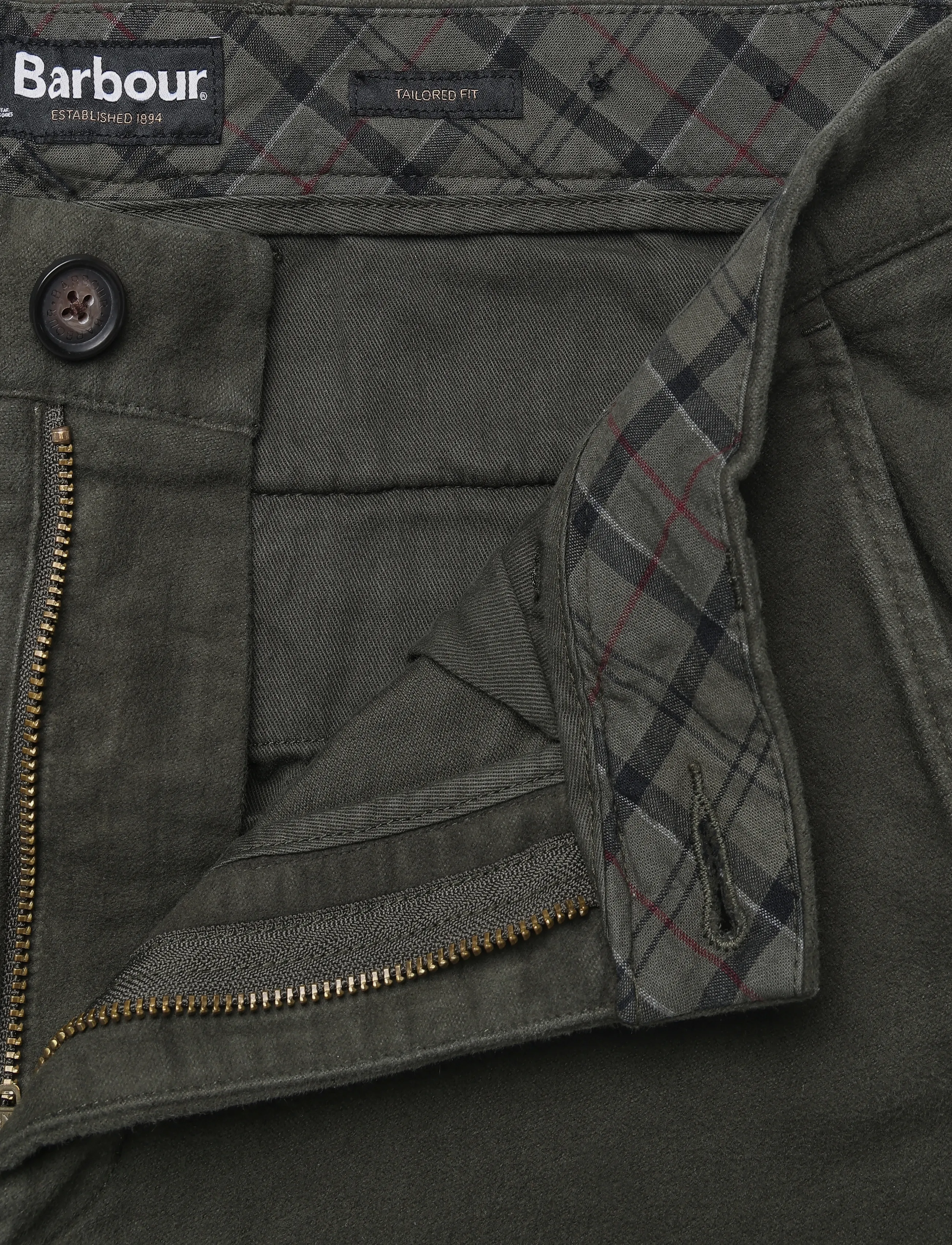 Barbour - Barbour Moleskin Tailored Fit Trouser - vabaajapüksid - sage - 3