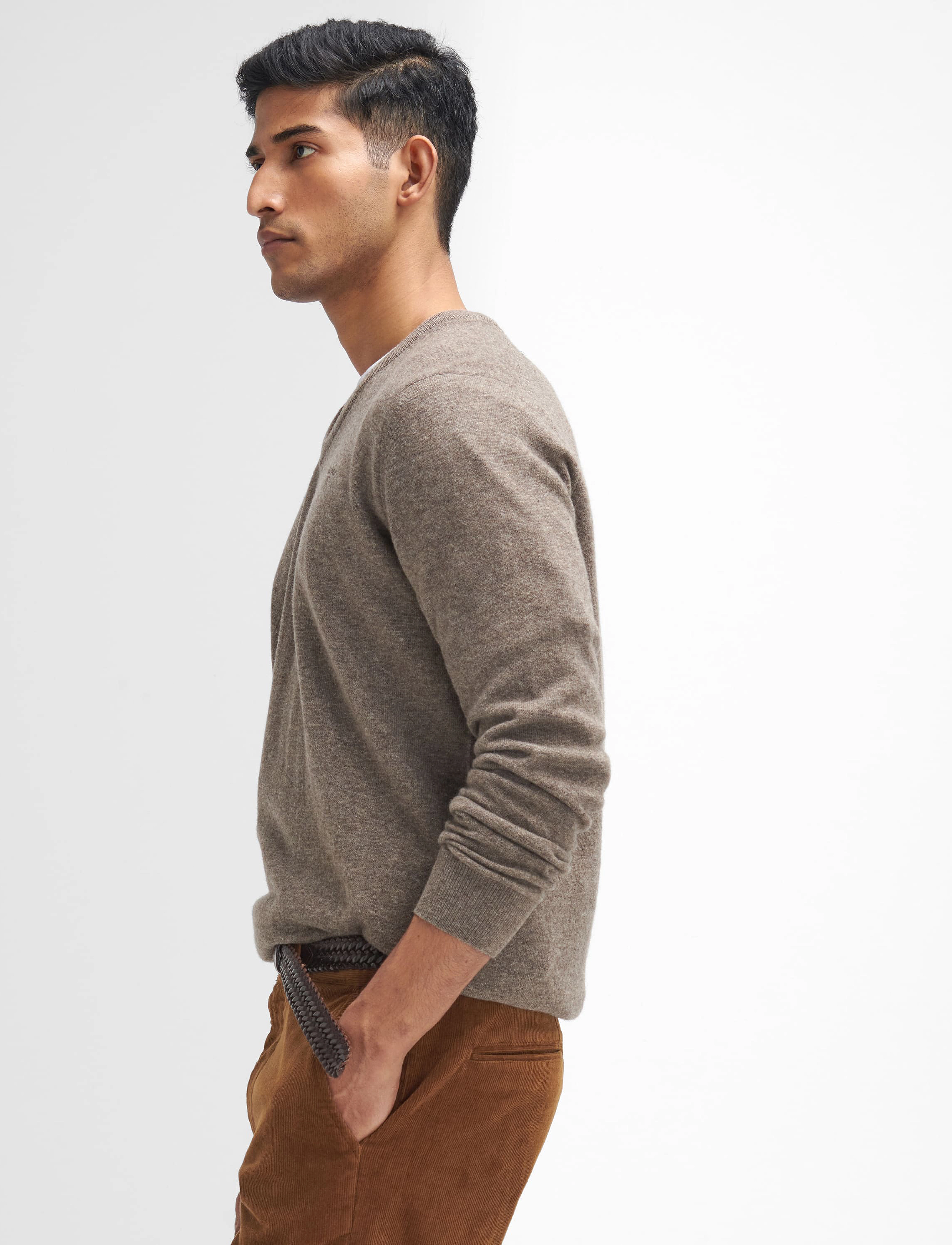 Barbour - Barbour Stretch Cord Tailored Fit Trouser - freizeithosen - dark honey - 4
