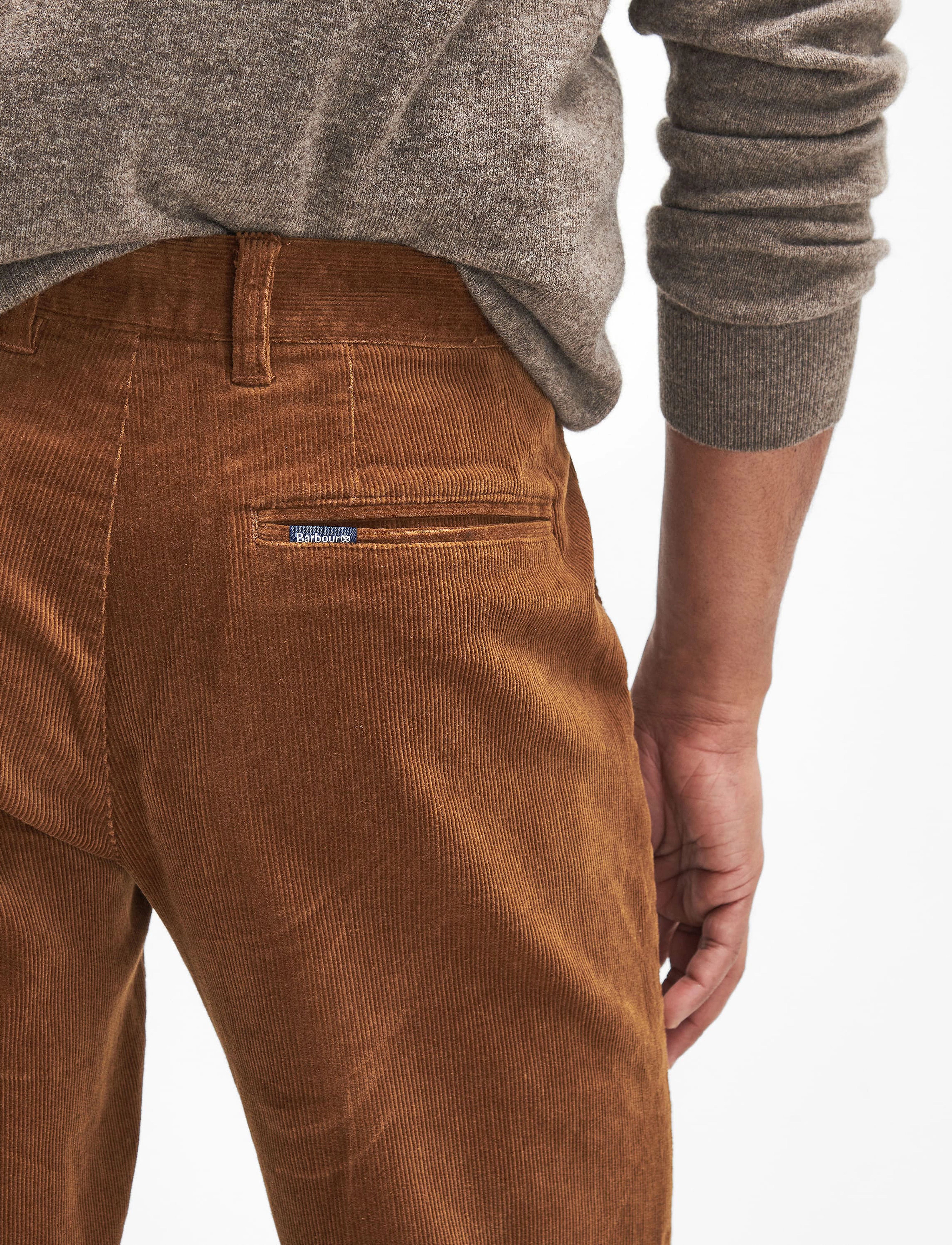 Barbour - Barbour Stretch Cord Tailored Fit Trouser - freizeithosen - dark honey - 5