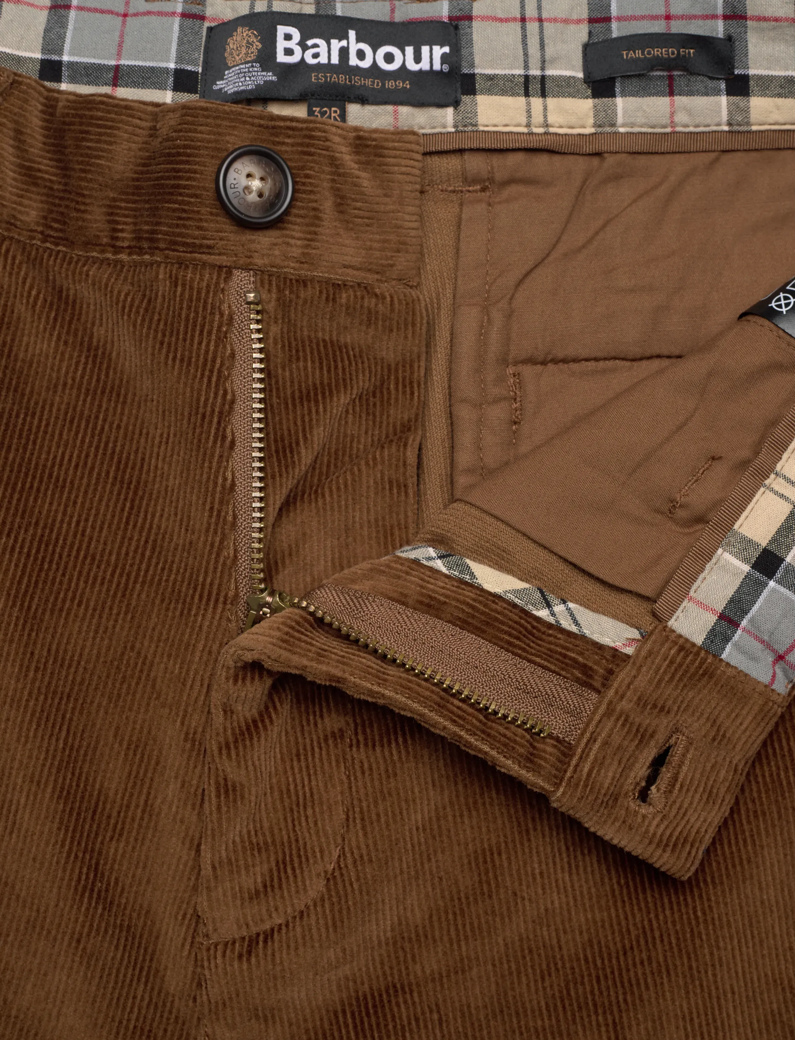 Barbour - Barbour Stretch Cord Tailored Fit Trouser - casual trousers - dark sand - 3
