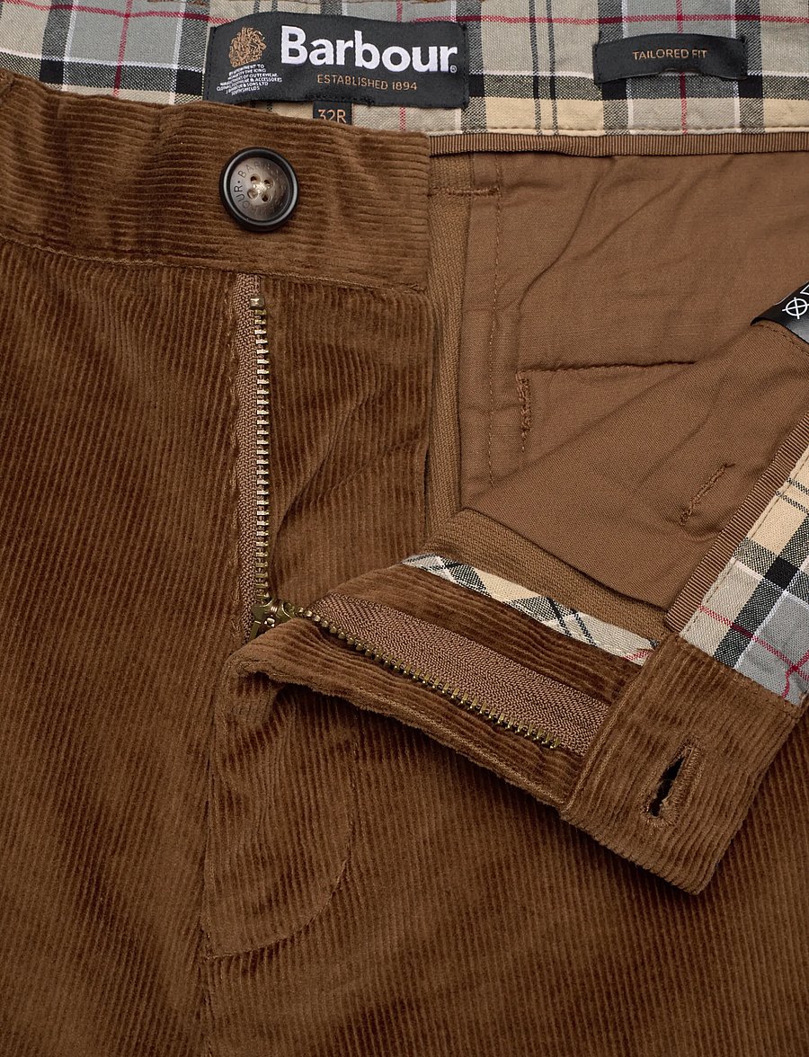 Barbour - Barbour Stretch Cord Tailored Fit Trouser - casual trousers - dark sand - 3
