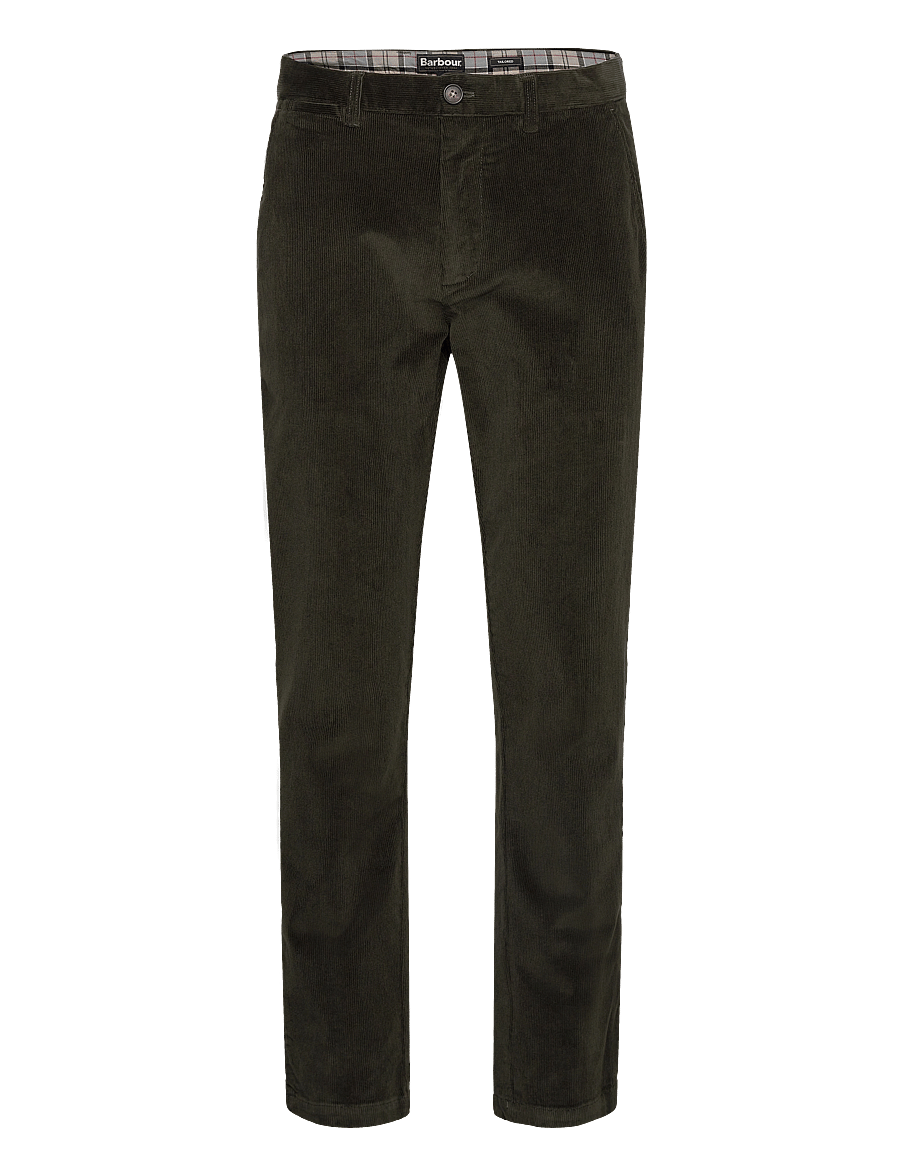 Barbour - Barbour Stretch Cord Tailored Fit Trouser - casual byxor - forest - 1