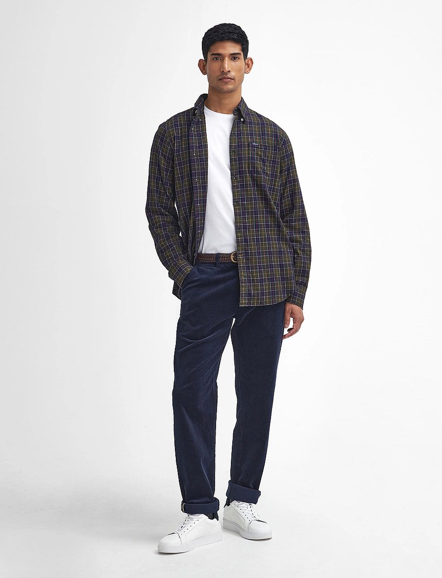 Barbour - Barbour Stretch Cord Tailored Fit Trouser - casual - navy - 0