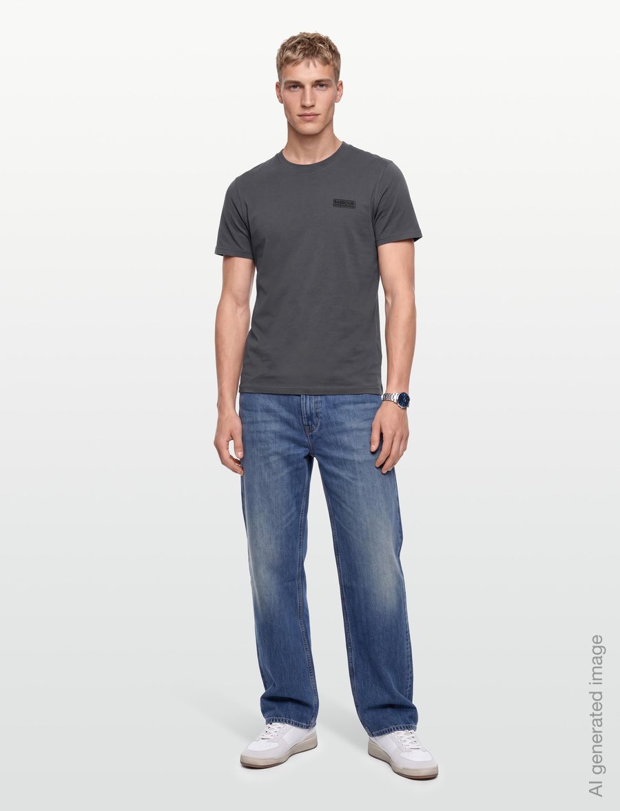 Barbour - B.Intl Small Logo T-Shirt - kortærmede t-shirts - asphalt - 0