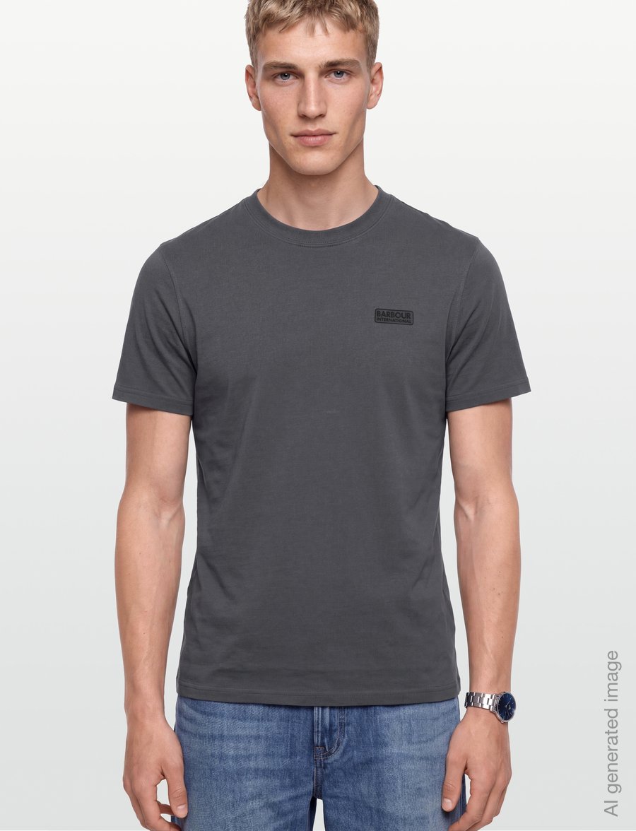 Barbour - B.Intl Small Logo T-Shirt - kortærmede t-shirts - asphalt - 3