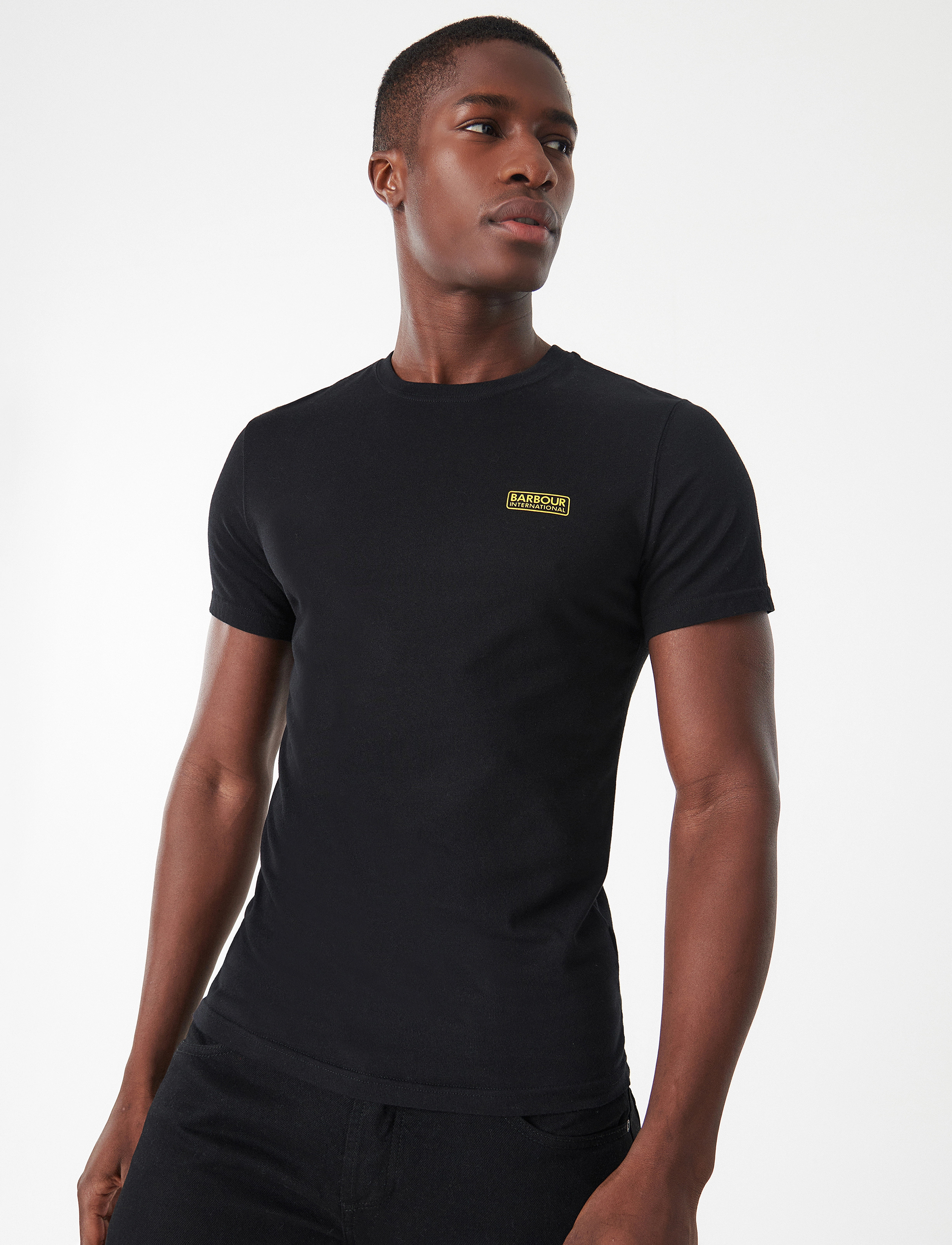 Barbour B.intl Small Logo T-Shirt, M, Black, T-Shirts > Kortærmede, Herre