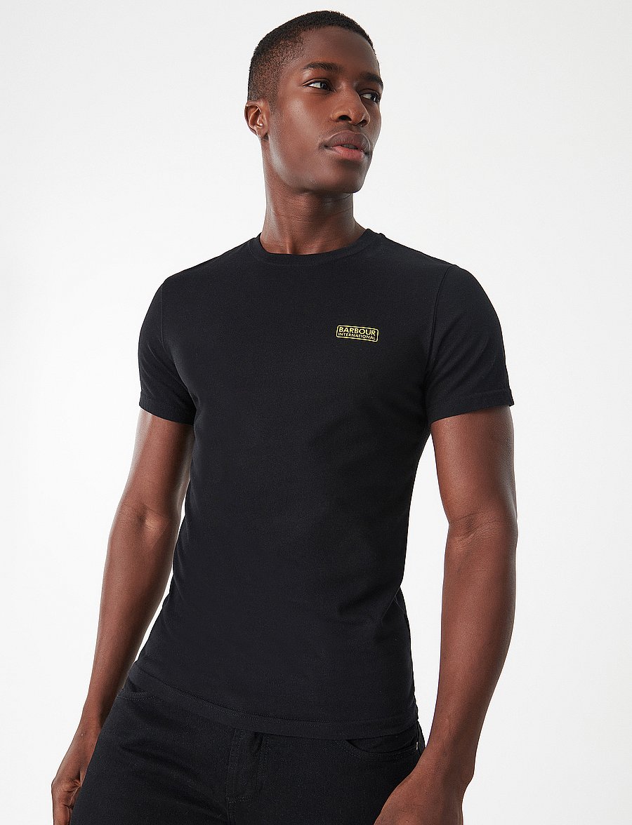 Barbour - B.Intl Small Logo T-Shirt - short-sleeved t-shirts - black - 0