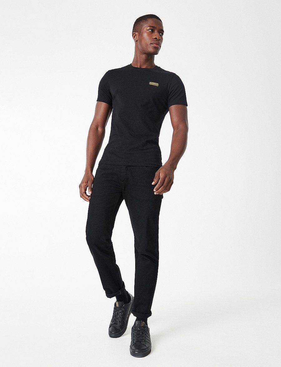 Barbour - B.Intl Small Logo T-Shirt - short-sleeved t-shirts - black - 3