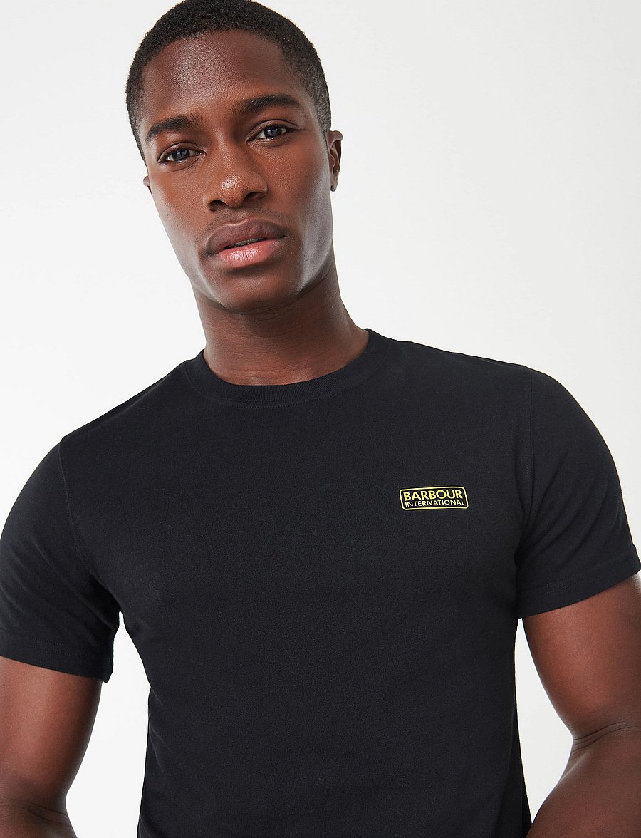 Barbour - B.Intl Small Logo T-Shirt - short-sleeved t-shirts - black - 5