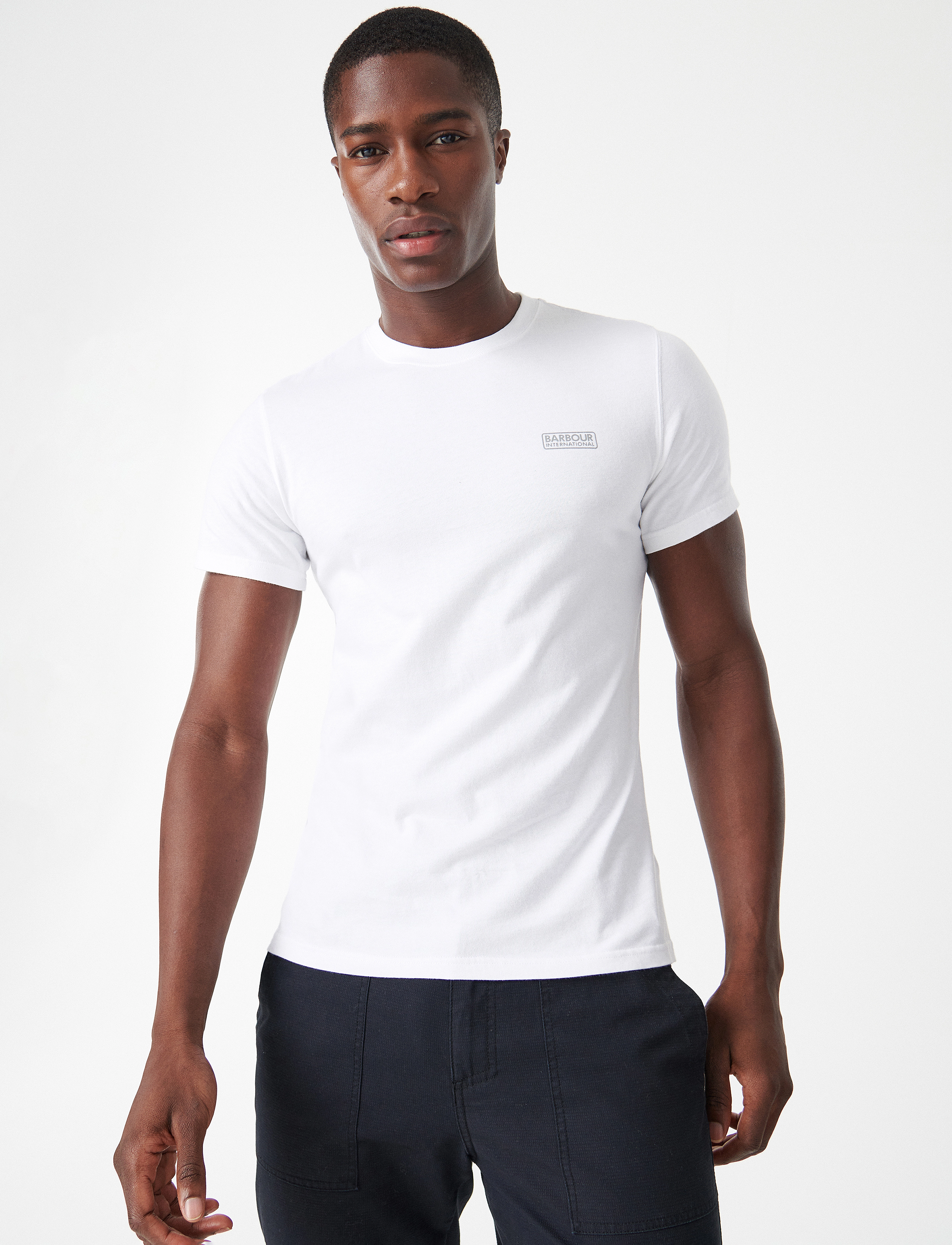 Barbour B.Intl Small Logo T-Shirt - Kurzärmelig - WHITE/BLACK / white