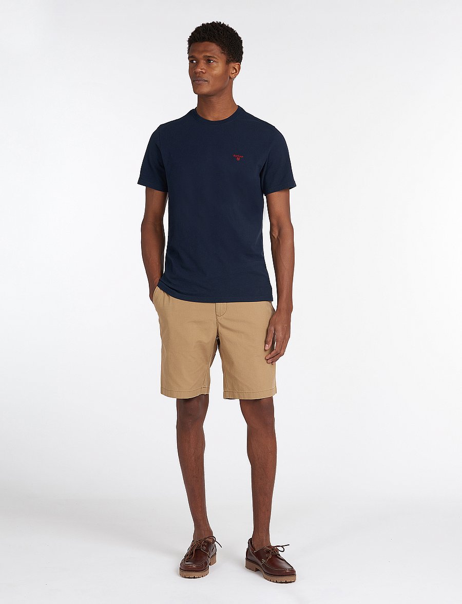 Barbour - Barbour Essential Sports T-Shirt - kurzärmelige t-shirts - navy - 0