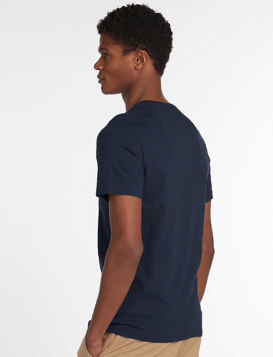 Barbour - Barbour Essential Sports T-Shirt - kurzärmelige t-shirts - navy - 3