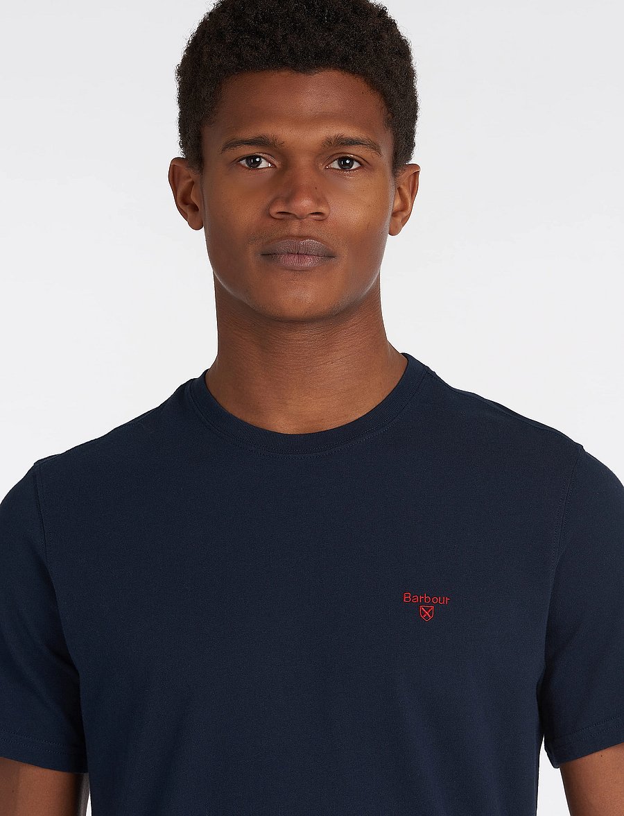 Barbour - Barbour Essential Sports T-Shirt - kurzärmelige t-shirts - navy - 4