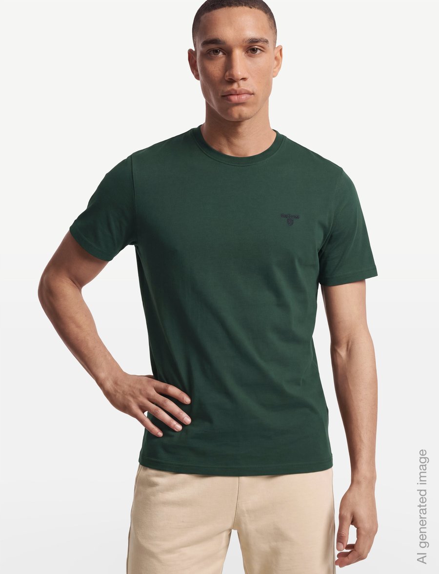 Barbour - Barbour Essential Sports T-Shirt - kurzärmelige t-shirts - seaweed - 3